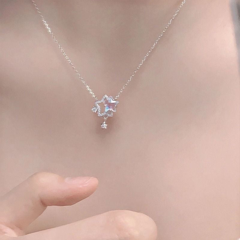 Wholesale Colorful star necklace clavicle chain